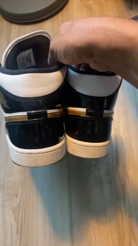 Stylish Black & Gold Sneakers - Size [Your Size] Available!